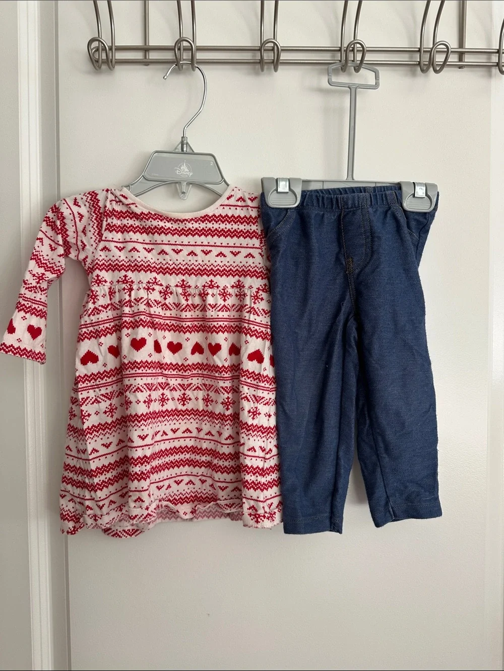 Old Navy Pink and Red Fair Isle Baby Dress